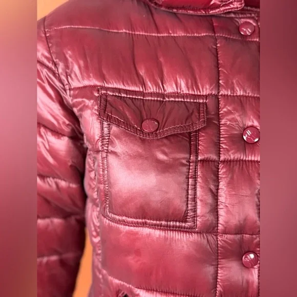 Moncler Deep Red Puffer Jacket - Picture 6 of 17